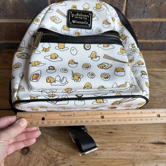 Loungefly Sanrio Gudetama Mini Backpack the Lazy Egg READ - Picture 12 of 13